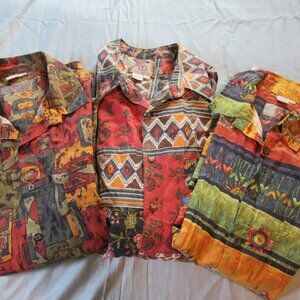 Mens The Territory Ahead Vtg Aztec Southwest Button Up Shirts Sz XXL Lot of 3